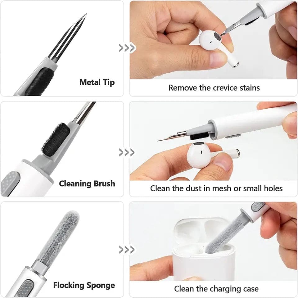 3 In 1 Earphone Cleaning Pen, Earbuds Case Cleaning Kit, Multifunctional Headphones Airphone Keyboard Cleaning Pen, Multipurpose 3 In 1 Cleaning Pen For Keyboard Camera AirPords Earbud 3 In 1 Earphone Cleaning Pen, Earbuds Case Cleaning Kit, Multifunctional Headphones Airphone Keyboard Cleaning Pen, Multipurpose 3 In 1 Cleaning Pen For Keyboard Camera AirPords Earbud